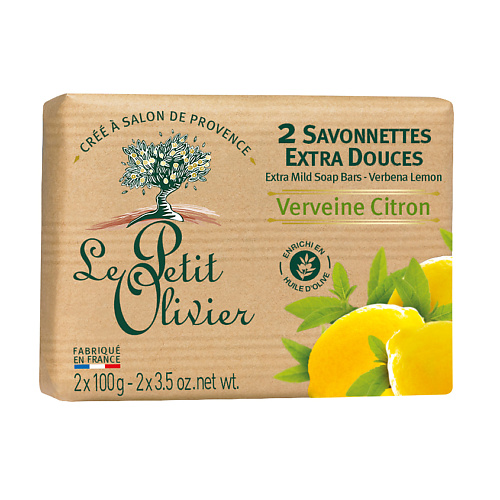 Мыло твердое LE PETIT OLIVIER Мыло нежное Вербена-Лимон Verveine Citron Soap мыло твердое le petit olivier мыло нежное цветок апельсина