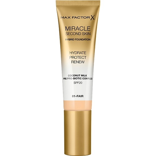 MAX FACTOR Тональная основа Miracle Touch Second Skin wow skin science пенка для умывания придающая сияние коже