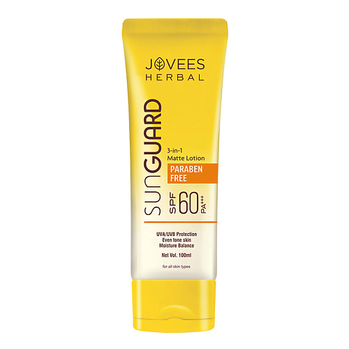 JOVEES Солнцезащитный лосьон Sun Guard 3-in-1 Matte Lotion SPF 60 PA+++ jovees солнцезащитный лосьон sun derma care spf 50 pa