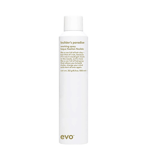 Лак для укладки волос EVO [мечта строителя] спрей-лак сильной фиксации builder's paradise working spray