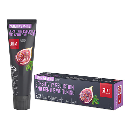 SPLAT Зубная паста без фтора SENSITIVE WHITE Снижение чувствительности и бережное отбеливание эмали