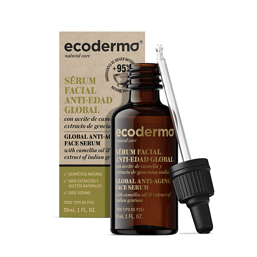 Сыворотка для лица ECODERMA Сыворотка для лица антивозрастная Global Anti-Aging Face Serum цена и фото