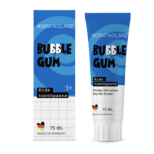 #DENTAGLANZ Детская зубная паста Bubble Gum dentaglanz зубная щетка ecoline turquoise