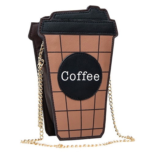 Сумка ЛЭТУАЛЬ Маленькая сумка на плечо Стакан кофе COFFEE POINT модные аксессуары лэтуаль холщовая сумка красота внутри