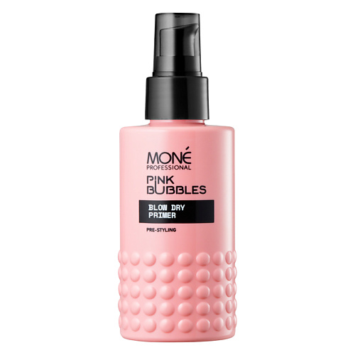 спрей для блеска волос mone professional pink bubbles sparkling shine crystal spray Праймер для укладки волос MONE PROFESSIONAL Праймер для волос перед укладкой феном Pink Bubbles