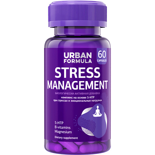 URBAN FORMULA Антистрессовый комплекс с 5-HTP Stress Management urban formula магний цитрат нейровитамины для устойчивости к стрессу нормализации сна снятия мышечных спазмов magnesium