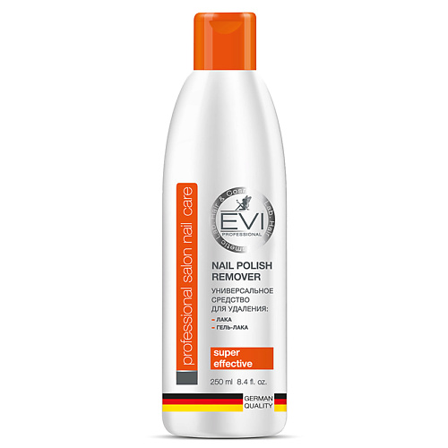 Жидкость для снятия лака EVI PROFESSIONAL Средство для снятия лака и гель-лака Professional Salon Nail Care Nail Polish Remover