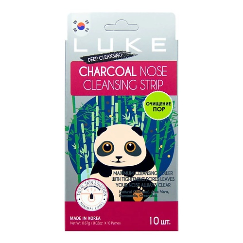 LUKE Очищающие угольные полоски от черных точек Luke Charcoal Nose Cleansing Strip 490₽
