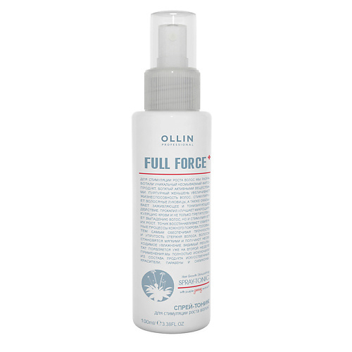 цена Тоник для ухода за волосами OLLIN PROFESSIONAL Спрей-тоник для стимуляции роста волос с экстрактом женьшеня OLLIN FULL FORCE