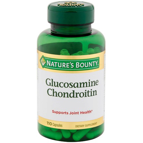 NATURE'S BOUNTY Глюкозамин-Хондроитин 757 мг 110шт хондроитин акос мазь 5% 30г