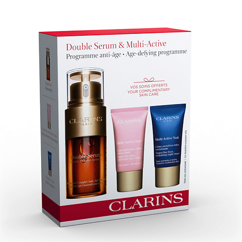 

CLARINS Набор для ухода за кожей лица Double serum+ Multi-Active, Набор для ухода за кожей лица Double serum+ Multi-Active