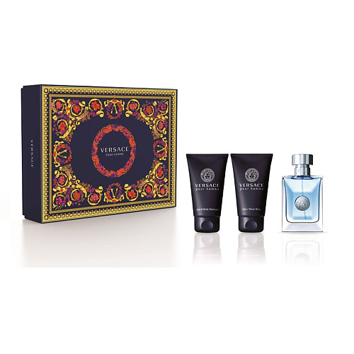 цена Набор парфюмерии VERSACE Подарочный набор мужской POUR HOMME