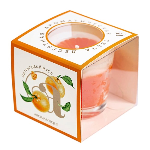 Свеча ароматическая AROMANTIQUE Свеча-десерт Цитрусовый мусс свеча ароматическая цитрусовый мусс 60 гр цвет оранжевый