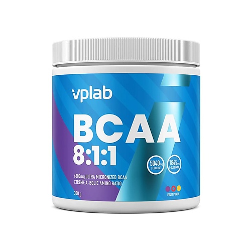 Витамины, антиоксиданты, минералы VPLAB Аминокислота BCAA 8:1:1, фруктовый пунш