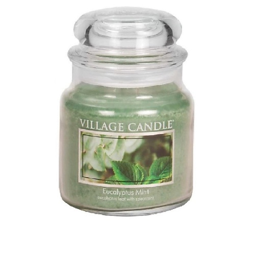 

VILLAGE CANDLE Ароматическая свеча "Eucalyptus Mint", средняя, Ароматическая свеча "Eucalyptus Mint", средняя