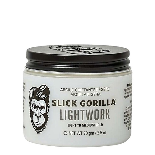 SLICK GORILLA Глина для укладки волос подвижной фиксации Lightwork Ligth To Medium Hold white cosmetics глина для укладки волос white 100 мл