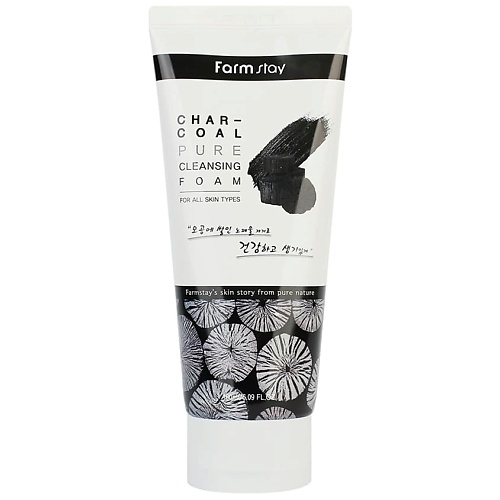 Мусс для умывания FARMSTAY Пенка очищающая для лица с древесным углем Charcoal Pure Cleansing Foam очищающая пенка для лица ma nyo pure