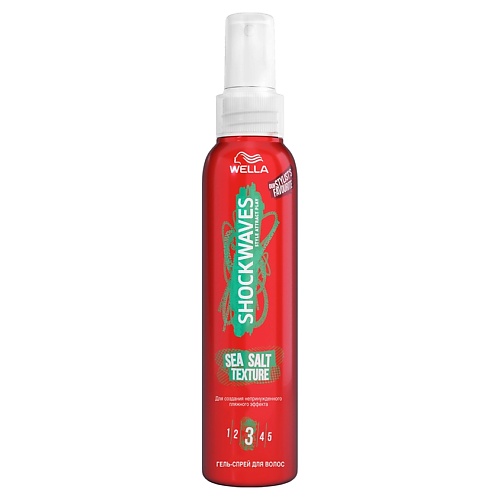 

WELLA Гель-спрей для волос с минералами для пляжных локонов Shockwaves, Гель-спрей для волос с минералами для пляжных локонов Shockwaves
