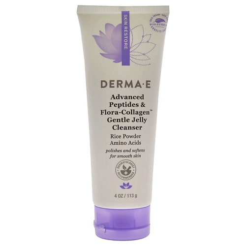 Желе для умывания DERMA-E Средство для умывания лица очищающее Advanced Peptides And Flora-Collagen Gentle Jelly Cleanser
