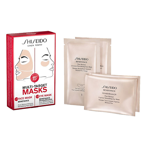 

SHISEIDO Набор масок для лица и глаз Benefiance WrinkleResist24, Набор масок для лица и глаз Benefiance WrinkleResist24