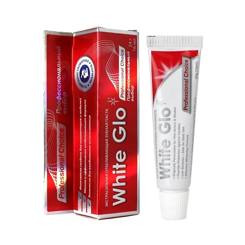 WHITE GLO Зубная паста профессиональный выбор, отбеливающая white secret отбеливающая зубная паста gold 75