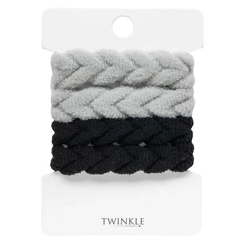 TWINKLE Резинки для волос GREY AND BLACK