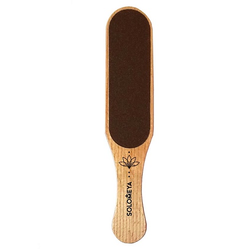 Пилка для ногтей SOLOMEYA Широкая профессиональная деревянная педикюрная пилка (черная)/Professional Wooden Wide Foot File (black) #100/220 педикюрная пилка solomeya foot shape 1 шт