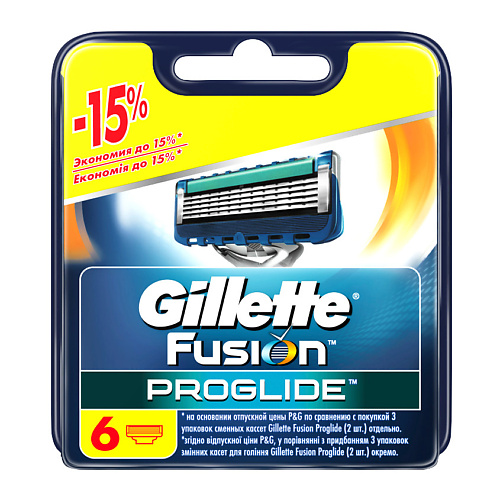 GILLETTE Сменные кассеты для бритья FUSION ProGlide