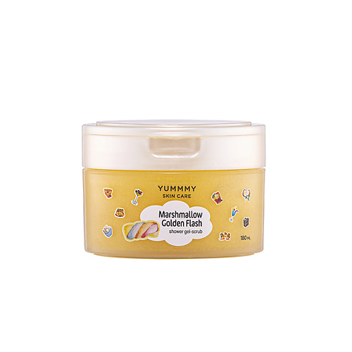 YUMMMY Гель-скраб для душа Marshmallow Golden Flash шампунь для волос витэкс marshmallow манго и кокос 400 мл