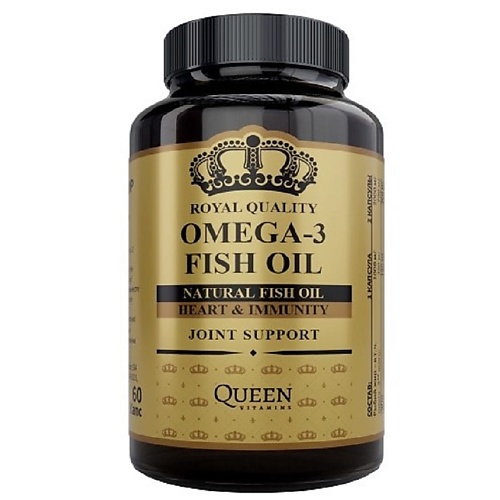 

QUEEN VITAMINS Омега-3 Рыбий жир 1000 мг, Омега-3 Рыбий жир 1000 мг