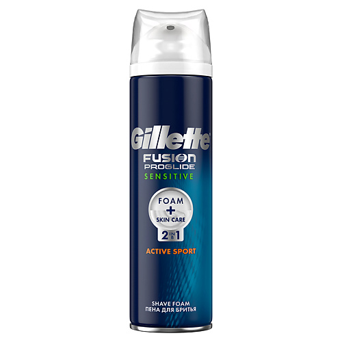 GILLETTE Пена для бритья FUSION ProGlide Sensitive Active Sport cell fusion c крем солнцезащитный 100 spf50 pa для проблемной кожи