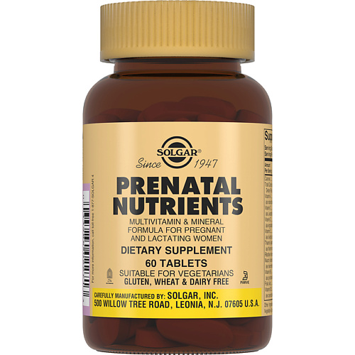 SOLGAR Витаминно-минеральный комплекс для беременных/кормящих матерей Пренатабс solgar витаминно минеральный комплекс мульти 1 1650 мг