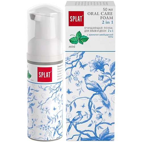 SPLAT Очищающая пенка для зубов и десен 2в1 с ароматом мяты