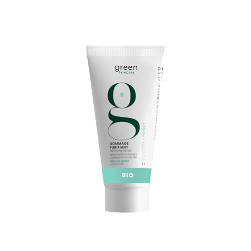 цена Скраб для лица GREEN SKINCARE Очищающий скраб с гранулами жожоба, улучшающий текстуру кожи Purity+