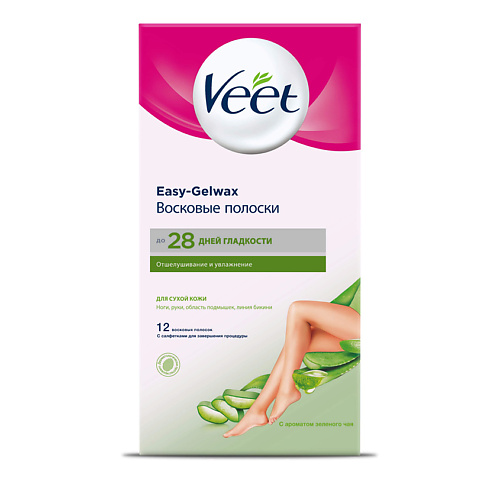 VEET Восковые полоски для сухой кожи veet бархатная роза полоски восковые 10 шт