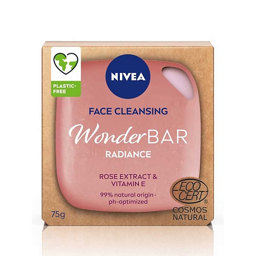 Мыло твердое для умывания NIVEA Твердое средство для умывания NIVEA WonderBAR Radiance для снятия макияжа средства для умывания nivea набор aqua effect