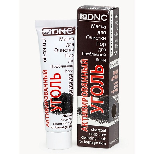 Маска для лица DNC Маска для очистки пор для проблемной кожи Активированный уголь Charcoal Deep Pore Cleansing Mask