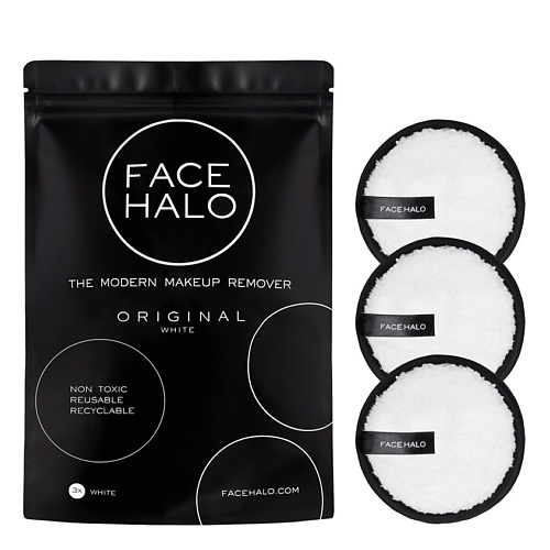 Спонж для лица FACE HALO Диск многоразовый для снятия макияжа erase your face многоразовые салфетки для снятия макияжа розовые и черные 2 салфетки