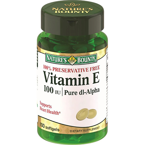NATURE'S BOUNTY Витамин Е капс. 100МЕ elemax бад к пище витамин c биофлавоноиды 720 мг