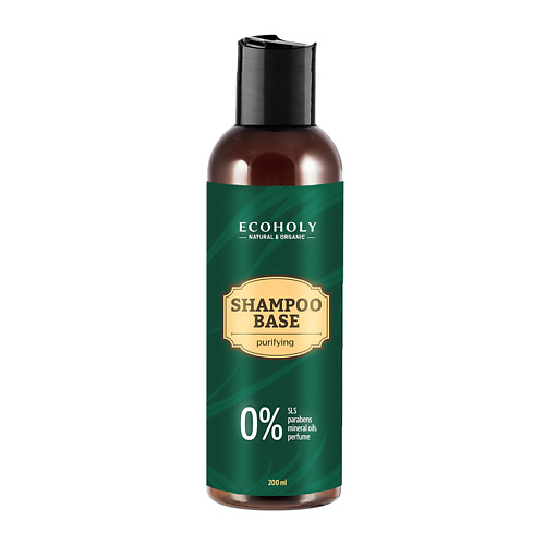 Шампунь для волос ECOHOLY Шампунь для волос бессульфатный очищающий Shampoo Base Purifying шампунь очищающий против перхоти sdl purifying low shampoo