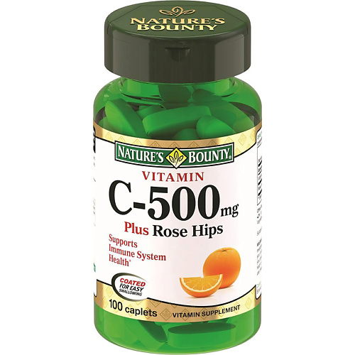 NATURE'S BOUNTY Витамин С 500 мг и шиповник PTK000087