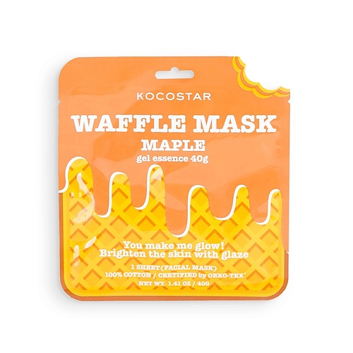 Маска для лица KOCOSTAR Омолаживающая вафельная маска для лица «Кленовый сироп» Waffle Mask Maple вафельная маска для лица медовое удовольствие waffle mask honey 40г