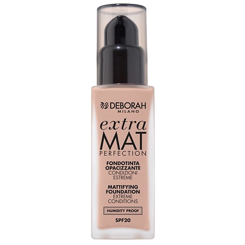 фото Deborah milano тональная основа матирующая extra mat perfection mattifying foundation