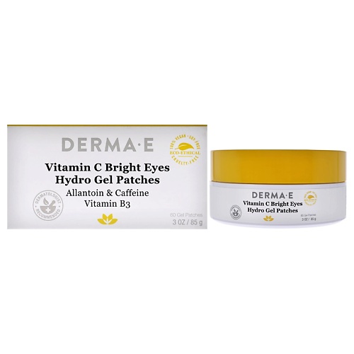 Уход за кожей вокруг глаз DERMA-E Патчи против темных кругов под глазами Vitamin C Bright Eyes Hydro Gel Patches