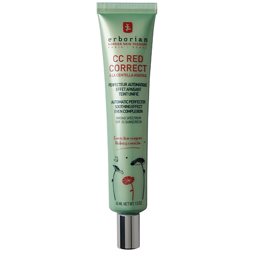 CC крем для лица ERBORIAN Корректирующий крем для лица CC Red Correct erborian cc крем red correct spf 25 45 мл