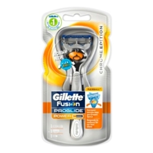 GILLETTE Бритва Fusion ProGlide Power Flexball с 1 сменной кассетой Chrome Edition gillette бритва fusion proglide power flexball с 1 сменной кассетой