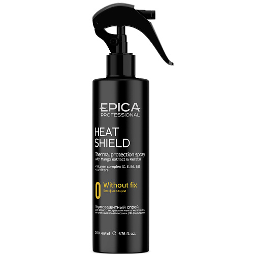 Спрей для ухода за волосами EPICA PROFESSIONAL Спрей для волос с термозащитным комплексом Heat Shield epica professional silk surface спрей разглаживающий для волос с термозащитным комплексом 200 мл
