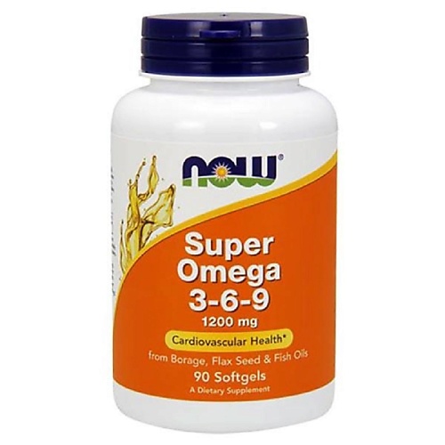 NOW Супер Омега 3-6-9 1600 мг эвалар омега 3 6 9 супер