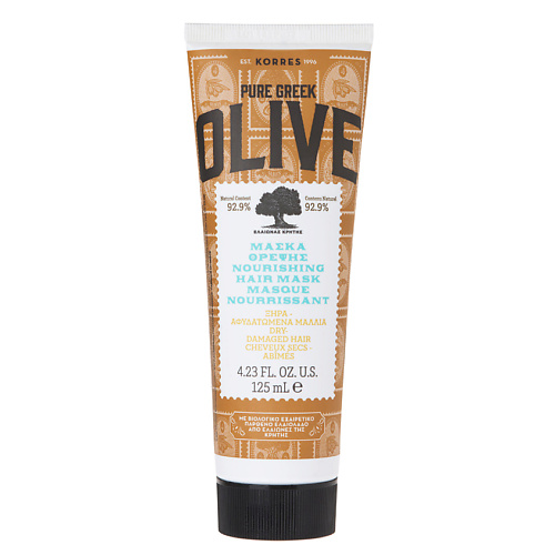 Маска для волос KORRES Маска для питания волос Pure Greel Olive Hair Mask крем для рук korres olive