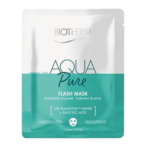 Маска для лица BIOTHERM Тканевая маска для лица Увлажнение и Очищение Aqua Pure